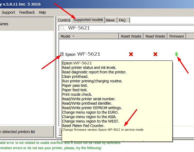 Key Firmware Epson WF-5621 Step 1